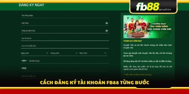 Chi tiết quy trình đăng ký FB88